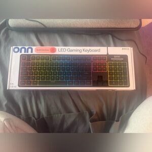 Onn Black LED Gaming Multi Light Backlight Keyboard NWB